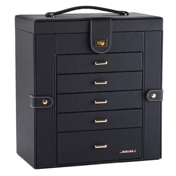 extra large black jewelry box mirrored jewellery cabinet portable trinkets display armoire luxury pu bracelets necklaces cases, Pink;blue
extra large black jewelry box mirrored jewellery cabinet portable trinkets display armoire luxury pu bracelets necklaces cases, Pink;blue