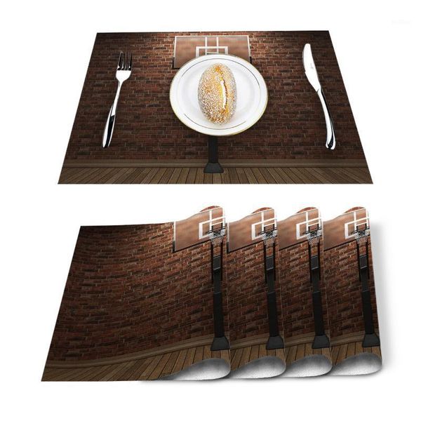 4/6 pcs placemat table mat basketball basket brick wall printed for tables heat-insulation linen cotton kitchen dining pads set1
4/6 pcs placemat table mat basketball basket brick wall printed for tables heat-insulation linen cotton kitchen dining pads set1