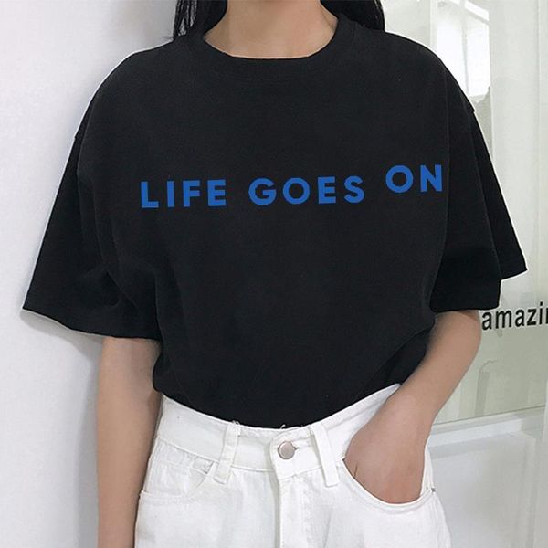 poster life goes on print t-shirt fashion kpop boy band korean style print short sleeve cute casual hip hop t-shirt ladies top, White
poster life goes on print t-shirt fashion kpop boy band korean style print short sleeve cute casual hip hop t-shirt ladies top, White