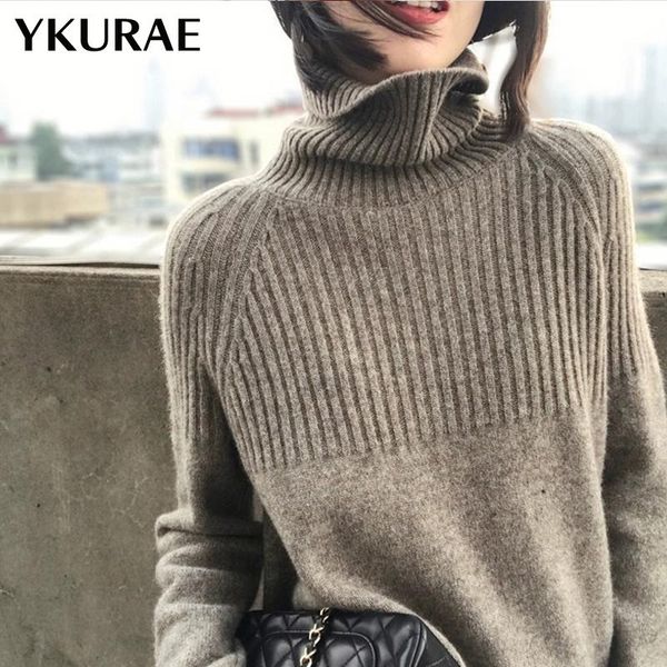women's sweaters ladies turtleneck sweater women solid striped warm winter oversized casual jumpers fashion elegant basic pullovers fl, White;black
women's sweaters ladies turtleneck sweater women solid striped warm winter oversized casual jumpers fashion elegant basic pullovers fl, White;black