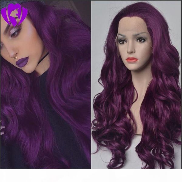 marquesha realistic long dark purple color lace front wig natural looking high temperature fiber synthetic lace front wigs for women, Black
marquesha realistic long dark purple color lace front wig natural looking high temperature fiber synthetic lace front wigs for women, Black