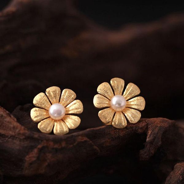 stud s925 silver simple natural freshwater pearl earrings for women wedding party gold flower white fine jewelry gift, Golden;silver
stud s925 silver simple natural freshwater pearl earrings for women wedding party gold flower white fine jewelry gift, Golden;silver