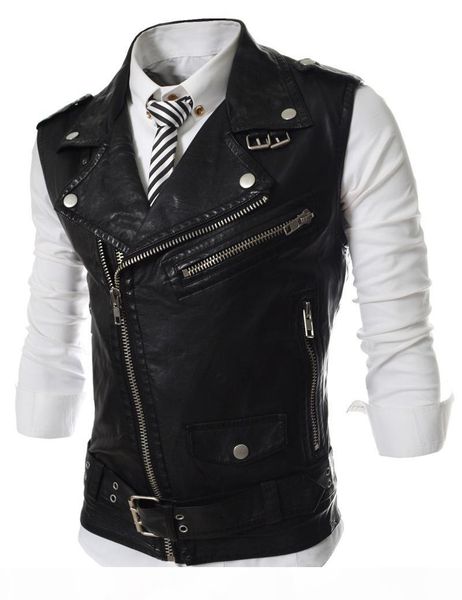 wholesale- leather motorcycle vest mens black leather vest red waistcoat steampunk rock slim fit zipper sleeveless jacket xxl, Black;white
wholesale- leather motorcycle vest mens black leather vest red waistcoat steampunk rock slim fit zipper sleeveless jacket xxl, Black;white
