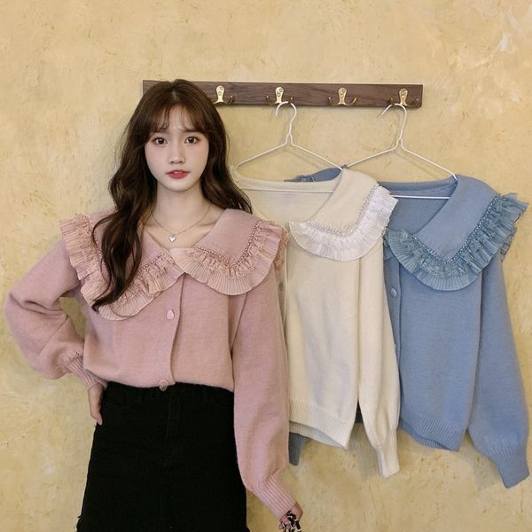 autumn and winter 2020 new baby collar wooden ear sweater loose short long sleeve cardigan women's wear
autumn and winter 2020 new baby collar wooden ear sweater loose short long sleeve cardigan women's wear