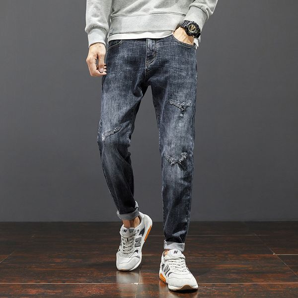 2021 new japanese style fashion men jeans elastic slim ripped denim trousers streetwear patchwork vintage designer hip hop pencil pants 9bqu, Blue
2021 new japanese style fashion men jeans elastic slim ripped denim trousers streetwear patchwork vintage designer hip hop pencil pants 9bqu, Blue