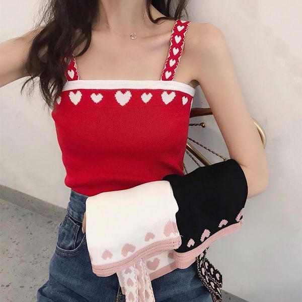 2021 summer camis new harajuku kawaii lolita heart knit sling women camis tanks female slim female crop, White
2021 summer camis new harajuku kawaii lolita heart knit sling women camis tanks female slim female crop, White