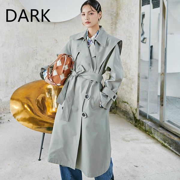 dark autumn new korean version of the bean green british style long windbreaker loose temperament raglan sleeve jacket women, Tan;black
dark autumn new korean version of the bean green british style long windbreaker loose temperament raglan sleeve jacket women, Tan;black