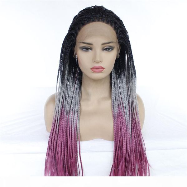 3colors in one ombre wigs braiding lace front wigs heat resistant synthetic lace front wigs selling, Black
3colors in one ombre wigs braiding lace front wigs heat resistant synthetic lace front wigs selling, Black