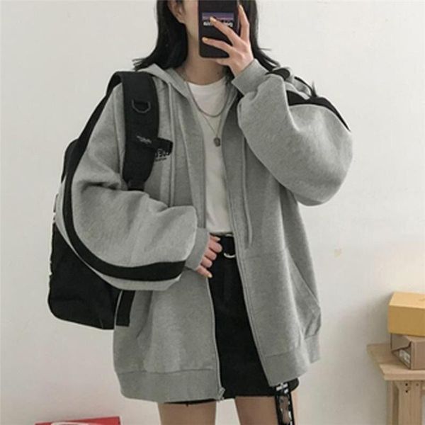 ladies jacket autumn winter long sleeve outwear fashion women cardigan splicing hooded loose coat color stitching streetwear, Black;brown
ladies jacket autumn winter long sleeve outwear fashion women cardigan splicing hooded loose coat color stitching streetwear, Black;brown
