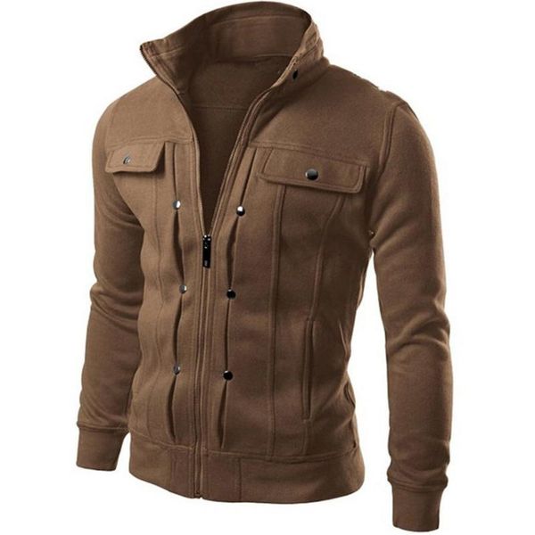 men's jackets 2021 spring jacket men multi button zipper stand collar sweatshirt casual solid slim short cardigan tracksuits clothing, Black;brown
men's jackets 2021 spring jacket men multi button zipper stand collar sweatshirt casual solid slim short cardigan tracksuits clothing, Black;brown