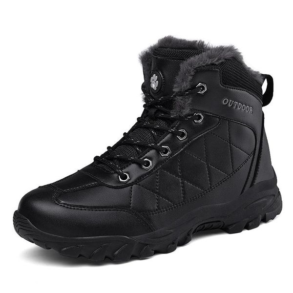 leather men boots winter 2020 warm fur snow boots men winter work casual shoes rubber ankle waterproof erkek bot, Black
leather men boots winter 2020 warm fur snow boots men winter work casual shoes rubber ankle waterproof erkek bot, Black
