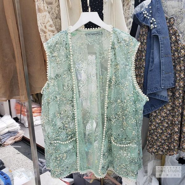 women's vests cakucool vest pearl sequin beading see-through lace embroidery v neck sleeveless loose jacket cardigan female 20211, Black;white
women's vests cakucool vest pearl sequin beading see-through lace embroidery v neck sleeveless loose jacket cardigan female 20211, Black;white
