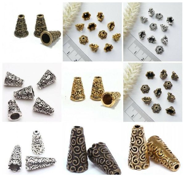40/50pcs antique silver gold bronze bugle cone flower bead caps for jewelry making diy end beads bracelet necklace acc jllhyn, Black
40/50pcs antique silver gold bronze bugle cone flower bead caps for jewelry making diy end beads bracelet necklace acc jllhyn, Black