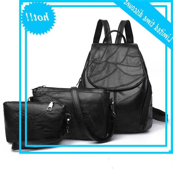 sack three-pack accidental shoulder bags pu learn black quality high capacity women backpack 
sack three-pack accidental shoulder bags pu learn black quality high capacity women backpack