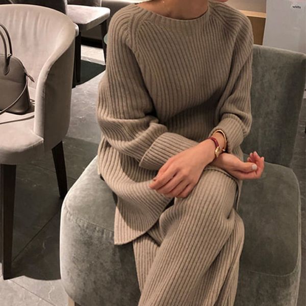 new fashion plus suit size autumn and winter clothes for women 2021 sweater wide leg two pieces set women's blouses l01f, White
new fashion plus suit size autumn and winter clothes for women 2021 sweater wide leg two pieces set women's blouses l01f, White