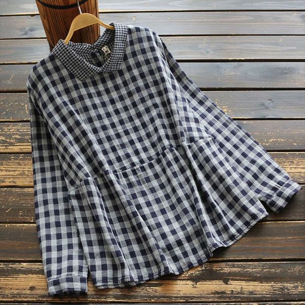 johnature women plaid cotton shirts soft korean style blouses 2020 spring new long sleeve patchwork turn down collar casual, White
johnature women plaid cotton shirts soft korean style blouses 2020 spring new long sleeve patchwork turn down collar casual, White