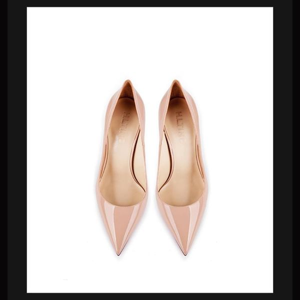 spring summer sell high heel shoes genuine leather thin high heel pointed toe shoes for women 6.5-.5 cm, Black