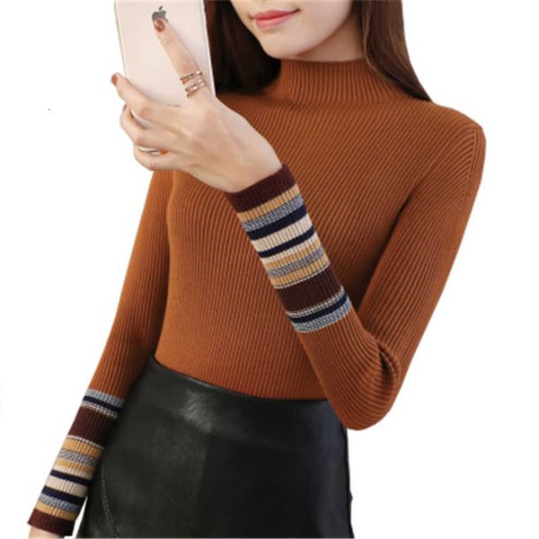 women knit pullover autumn winter clothes new half turtleneck stripe long sleeve short elasticity sweater jumper female, White;black
women knit pullover autumn winter clothes new half turtleneck stripe long sleeve short elasticity sweater jumper female, White;black