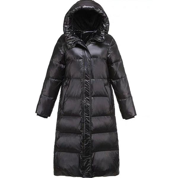 women's down & parkas winter ladies long jacket thick warm white duck hoodie 2021...h00148, Black
women's down & parkas winter ladies long jacket thick warm white duck hoodie 2021...h00148, Black
