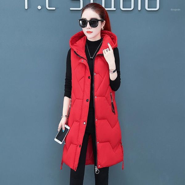 2020 women's winter long vest cotton padded slim korean style outwear plus size stand collar with zipper thick casual jackets1, Black;white
2020 women's winter long vest cotton padded slim korean style outwear plus size stand collar with zipper thick casual jackets1, Black;white