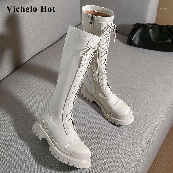 vichelo equestrian boots cow leather cross-tied handmade round toe thick med heel zipper modern fashion knee-high boots l881, Black
vichelo equestrian boots cow leather cross-tied handmade round toe thick med heel zipper modern fashion knee-high boots l881, Black