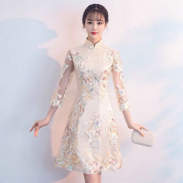 daily dress cheongsamcheongsam cheongsamimproved cheongsam dress small fragrance summer 2020 new fashion short girl's five point sleeve, Black;gray
daily dress cheongsamcheongsam cheongsamimproved cheongsam dress small fragrance summer 2020 new fashion short girl's five point sleeve, Black;gray