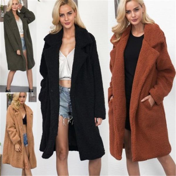 winter faux fur coat women padded warm turn down collar long outwear female fashion covered button teddy overcoat s-3xl ds501681, Black
winter faux fur coat women padded warm turn down collar long outwear female fashion covered button teddy overcoat s-3xl ds501681, Black