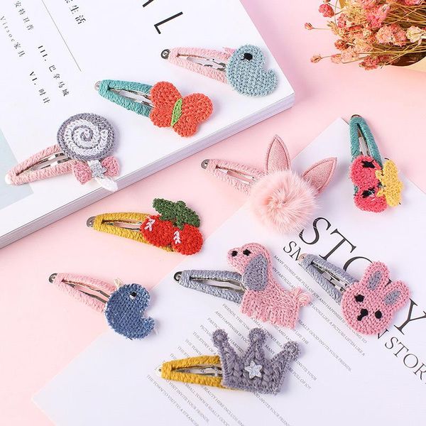 1 pair children knitwear lovely cartoon hair clip princess bb girls cute clip hair accessories, Slivery;white
1 pair children knitwear lovely cartoon hair clip princess bb girls cute clip hair accessories, Slivery;white