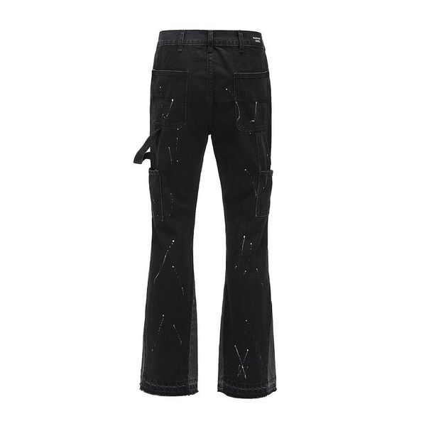 20ss structural stitching of flared jeans retro sports jeans breathable fabrics sports style pants men women casual, Blue
20ss structural stitching of flared jeans retro sports jeans breathable fabrics sports style pants men women casual, Blue
