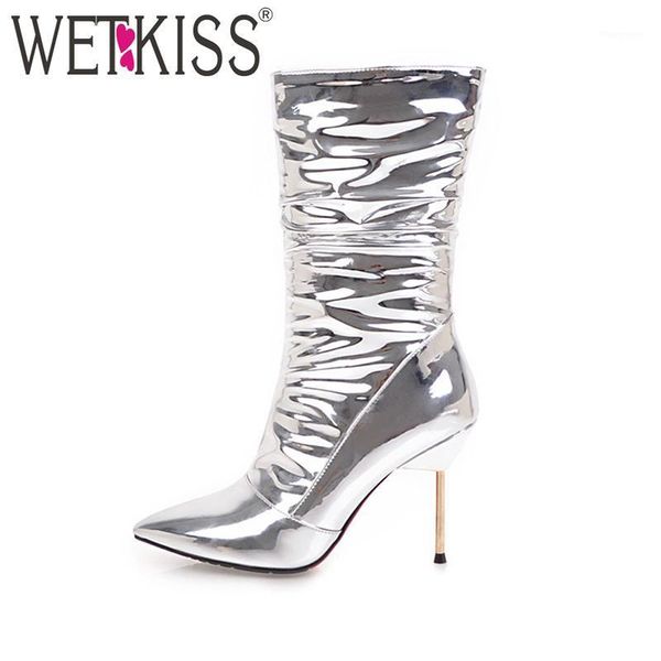 boots wetkiss 2022 stiletto patent women's pointed toe zipper footwear female party bar fashion shoes woman winter boots1, Black
boots wetkiss 2022 stiletto patent women's pointed toe zipper footwear female party bar fashion shoes woman winter boots1, Black