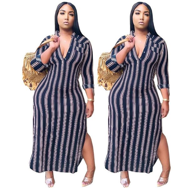 plus size dresses womens designer stripe v neck shirt dresses fashion autumn long sleeve split women clothing
plus size dresses womens designer stripe v neck shirt dresses fashion autumn long sleeve split women clothing