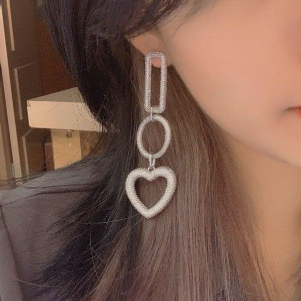 hoop & huggie kakany stylish silver unique rectangular round and heart-shaped micro zirconia earrings, suitable for women's accessories, Golden;silver
hoop & huggie kakany stylish silver unique rectangular round and heart-shaped micro zirconia earrings, suitable for women's accessories, Golden;silver
