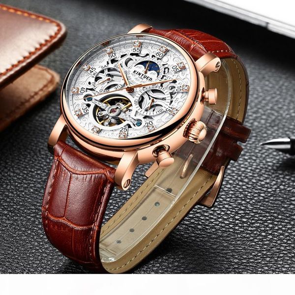 kinyued moon phase mechanical skeleton watch men rose gold business male mechanical watches perpetual calendar horloges mannen, Slivery;brown
kinyued moon phase mechanical skeleton watch men rose gold business male mechanical watches perpetual calendar horloges mannen, Slivery;brown