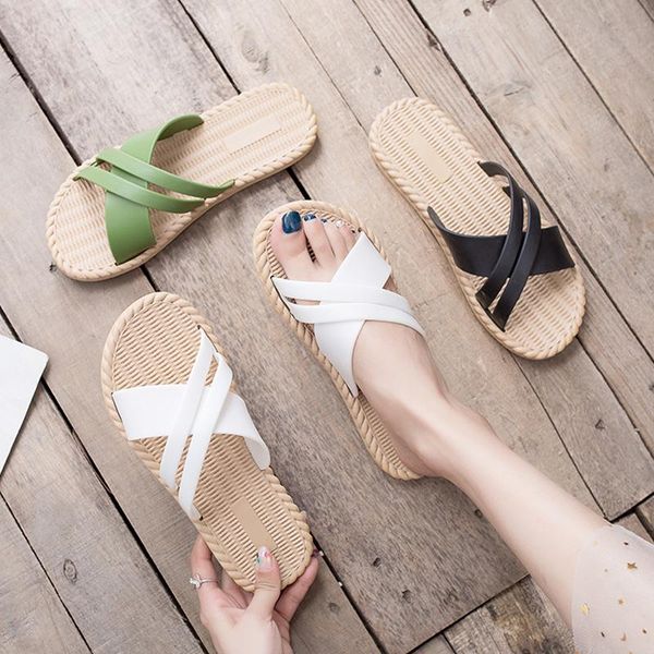 slippers summer solid pvc women flat flip flops slip-on beach slides ladies mules casual shoes, Black
slippers summer solid pvc women flat flip flops slip-on beach slides ladies mules casual shoes, Black