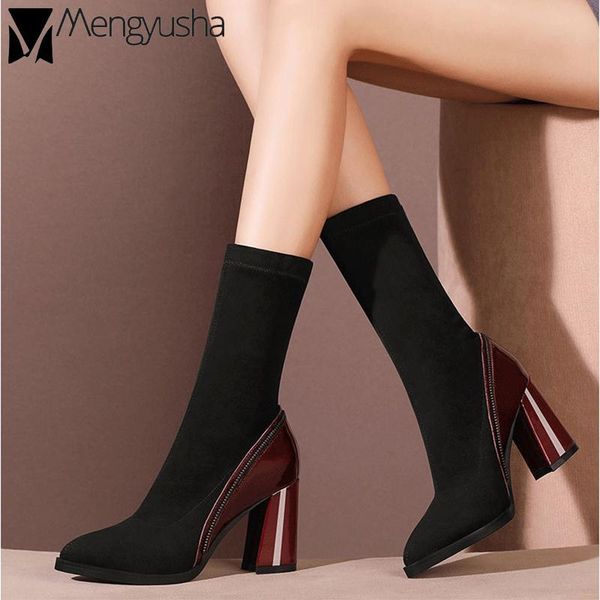 2020 winter stretch high heels boots woman pointed stovepipe socks shoes red/black fashion bottes zipper metal punk women botas
2020 winter stretch high heels boots woman pointed stovepipe socks shoes red/black fashion bottes zipper metal punk women botas