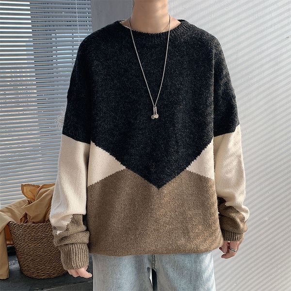 winter sweater men's warm fashion hit color casual o-neck knitted pullover men wild loose knitting sweaters mens clothes -5xl, White;black
winter sweater men's warm fashion hit color casual o-neck knitted pullover men wild loose knitting sweaters mens clothes -5xl, White;black