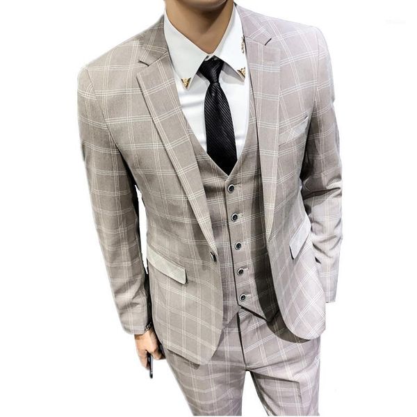 men's suits & blazers brand men's striped three-piece suit ( jacket + pants vest ) gray black khaki blazer coat pant vests, White;black
men's suits & blazers brand men's striped three-piece suit ( jacket + pants vest ) gray black khaki blazer coat pant vests, White;black