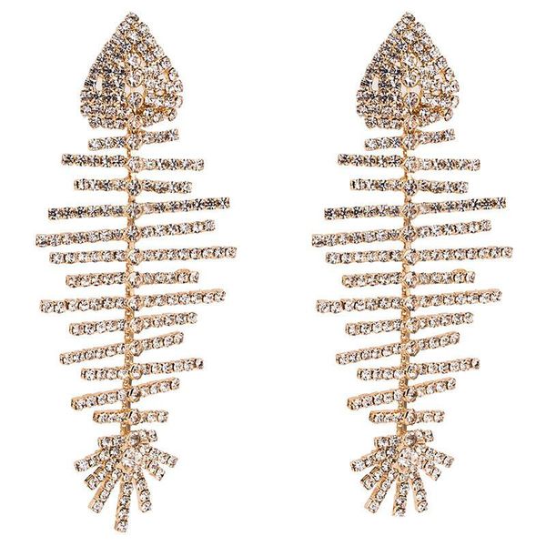 fashion exaggerated women earring celtic style vintage girl stud personality luxury rhinestone fish bone earrings party jewelry, Golden
fashion exaggerated women earring celtic style vintage girl stud personality luxury rhinestone fish bone earrings party jewelry, Golden