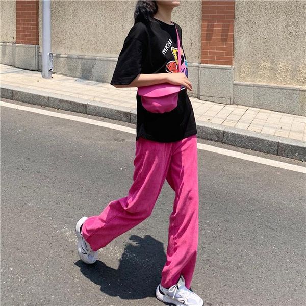 wide leg pants women solid corduroy retro high waist trendy summer slim full length lady trousers pockets chic streetwear, Black;white
wide leg pants women solid corduroy retro high waist trendy summer slim full length lady trousers pockets chic streetwear, Black;white