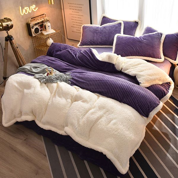autumn winter fleece bedding set 4pcs solid flannel warm duvet cover sheets pillowcase cashmere thick double quilt cover stripe 1012
autumn winter fleece bedding set 4pcs solid flannel warm duvet cover sheets pillowcase cashmere thick double quilt cover stripe 1012