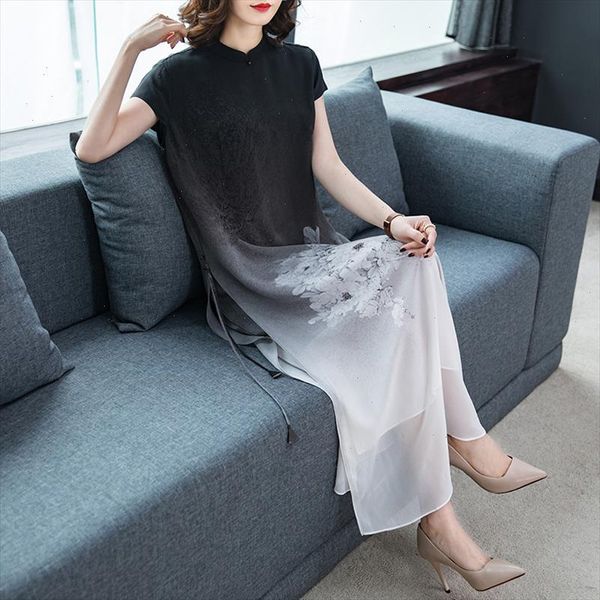 pink silk dress vintage improved cheongsam elegant large size 2021 spring summer new womens dresses x897, Black;gray
pink silk dress vintage improved cheongsam elegant large size 2021 spring summer new womens dresses x897, Black;gray