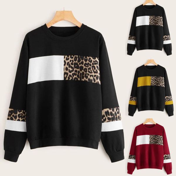 womens selling sweatshirt hoodies solid leopard contrast round neck long sleeve sweatshirt support wholesale dropshipping, Black
womens selling sweatshirt hoodies solid leopard contrast round neck long sleeve sweatshirt support wholesale dropshipping, Black