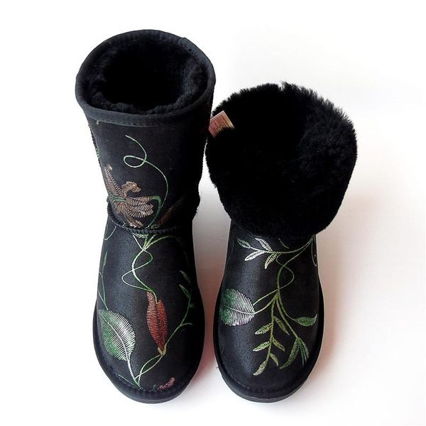 роскошные овчины snow boots вышивка печать зимы шерсти boots flat non-slip женщины овец дамы середине, Black
роскошные овчины snow boots вышивка печать зимы шерсти boots flat non-slip женщины овец дамы середине, Black