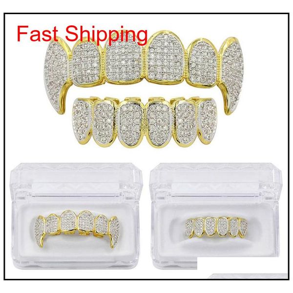hip hop grillz luxury glaring zircon micro pave dental grills 2019 fashion men women 18k gold plated teeth brace 2-pie jllzwq bdedome, Black
hip hop grillz luxury glaring zircon micro pave dental grills 2019 fashion men women 18k gold plated teeth brace 2-pie jllzwq bdedome, Black