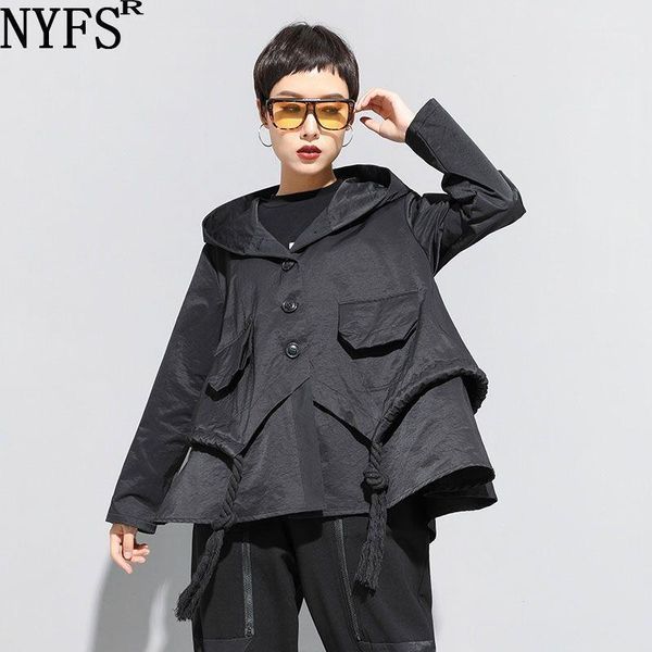 women's jackets nyfs 2021 autumn women hooded coat loose fashion pocket waist jacket1, Black;brown
women's jackets nyfs 2021 autumn women hooded coat loose fashion pocket waist jacket1, Black;brown