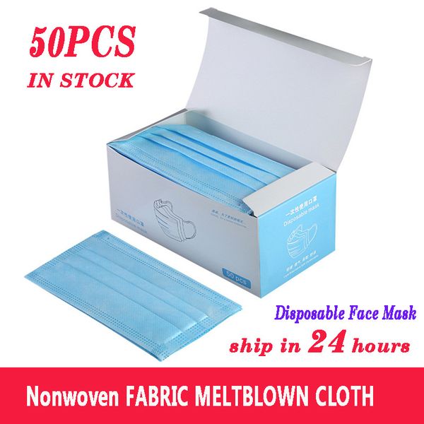 50pcs a box disposable nonwoven 3 layer ply mouth face mask filter safe breathable dustproof protective masks
50pcs a box disposable nonwoven 3 layer ply mouth face mask filter safe breathable dustproof protective masks