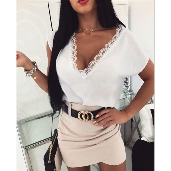 elegant women blouse chiffon white lace short sleeve black summer blouses shirts 2019 deep v neck tunic blusas female
elegant women blouse chiffon white lace short sleeve black summer blouses shirts 2019 deep v neck tunic blusas female