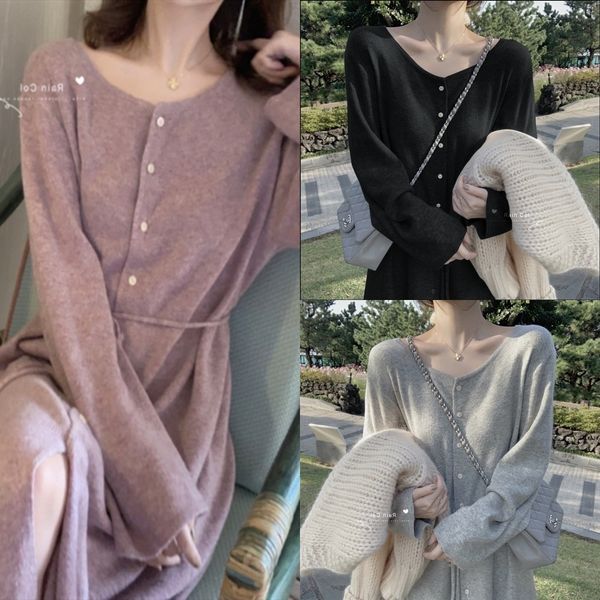 thmqi lace up long skirt with dresslong skirt and thin korean new knitted dress loose knee length dress underlay sweater for women's au, White;black
thmqi lace up long skirt with dresslong skirt and thin korean new knitted dress loose knee length dress underlay sweater for women's au, White;black