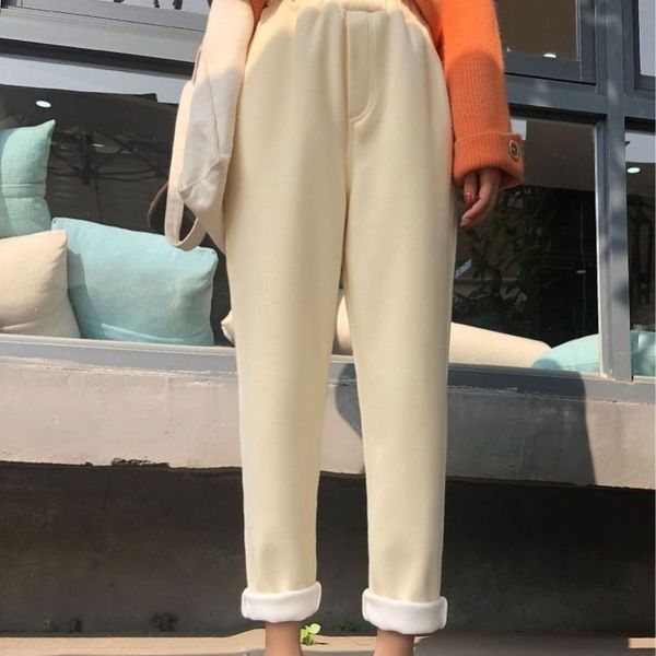 2021 new fall harem plus size streetwear solid wool female winter long pants running mujer pantalones o8jx, Black;white
2021 new fall harem plus size streetwear solid wool female winter long pants running mujer pantalones o8jx, Black;white