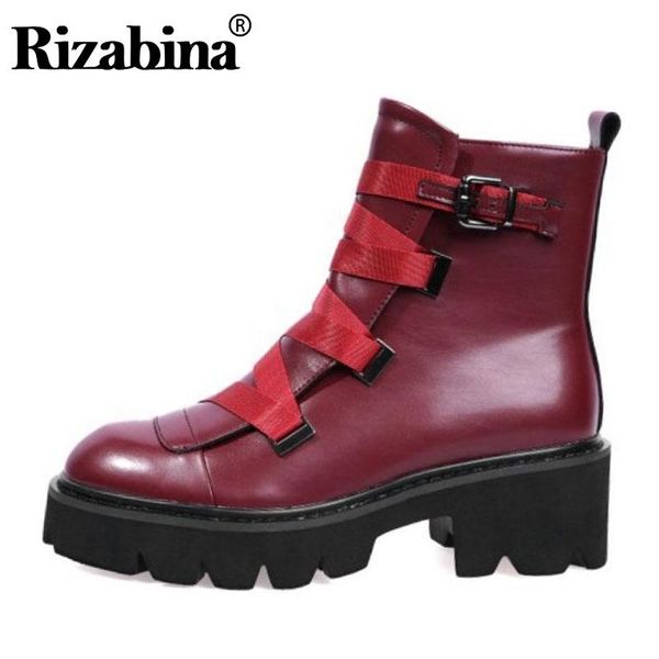 boots rizabina 2021 genuine leather ankle women round toe thick bottom shoes zipper buckle leisure footwear size 34-42, Black
boots rizabina 2021 genuine leather ankle women round toe thick bottom shoes zipper buckle leisure footwear size 34-42, Black